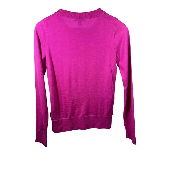J. CREW Women's Button Down Crew Neck Wool Cardigan Sweater Pink Extra Small - Picture 6 of 10